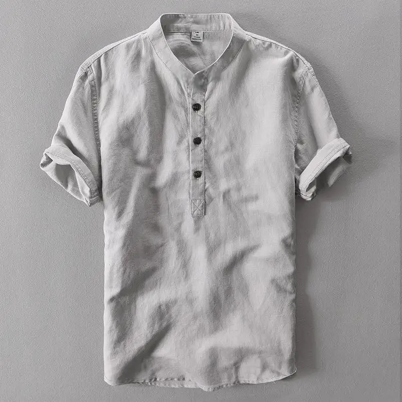 Summer Thin Cotton Linen Casual f Sve T-irt Men's Vintage Collar Loose Fit round Ne Top for Daily Wear
Summer Thin Cotton Linen Casual f Sve T-irt Men's Vintage Collar Loose Fit round Ne Top for Daily Wear