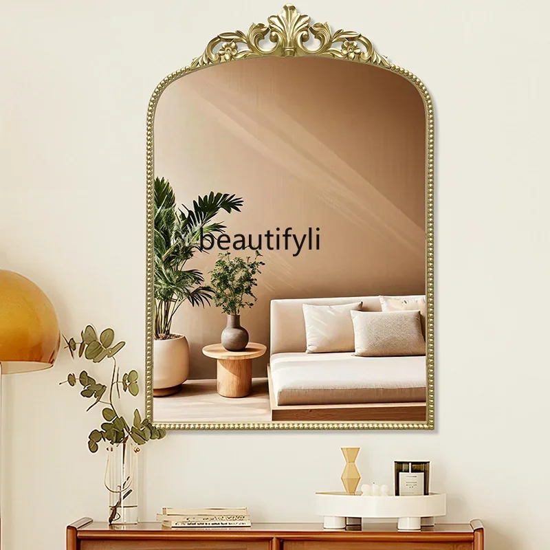 French Iron Art Decorative Mirror Simple European Style Home Bedroom Bathroom Living Room Arched Mirror
French Iron Art Decorative Mirror Simple European Style Home Bedroom Bathroom Living Room Arched Mirror