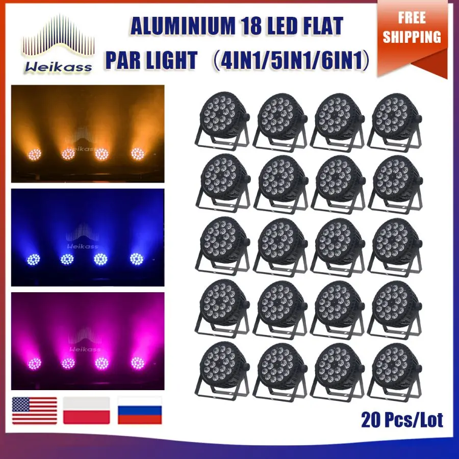No Tax 20Pcs 4in1/6in1 18x12w RGBW LED Par Light Flat Stage Light Professional Stage Wedding Stage Lighting For Disco Flat Light
No Tax 20Pcs 4in1/6in1 18x12w RGBW LED Par Light Flat Stage Light Professional Stage Wedding Stage Lighting For Disco Flat Light