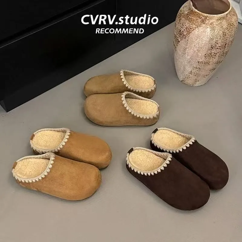 Birken Cotton Slippers For Women'S 2025 Autumn/Winter New Style, Retro Fleece, Petite Outerwear, Half-Flip-Flops
Birken Cotton Slippers For Women'S 2025 Autumn/Winter New Style, Retro Fleece, Petite Outerwear, Half-Flip-Flops