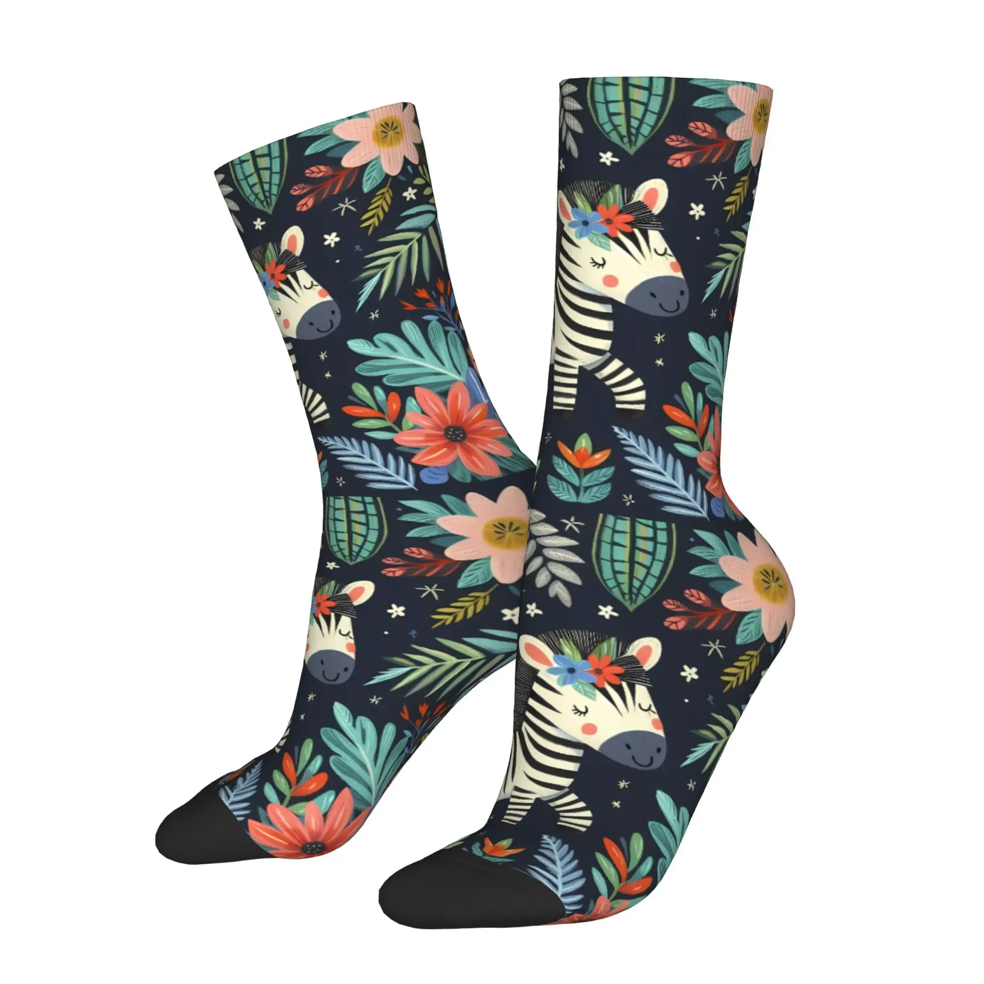 Zebra Tropical Leaves Flowers Sock Printed Man Polyester Fashion
Zebra Tropical Leaves Flowers Sock Printed Man Polyester Fashion