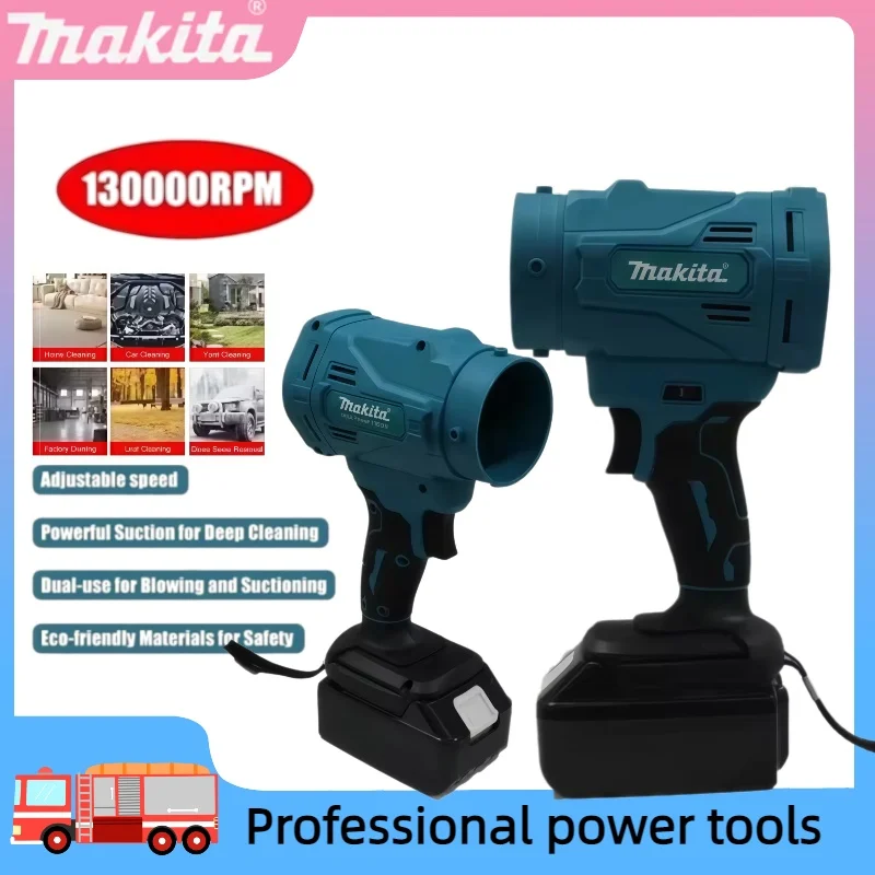 Makita High Speed Brushless Electric Air Blower 6-Gears Jet Turbo Fan 130000RPM Violent Fan Cordless Air Duster Tool
Makita High Speed Brushless Electric Air Blower 6-Gears Jet Turbo Fan 130000RPM Violent Fan Cordless Air Duster Tool