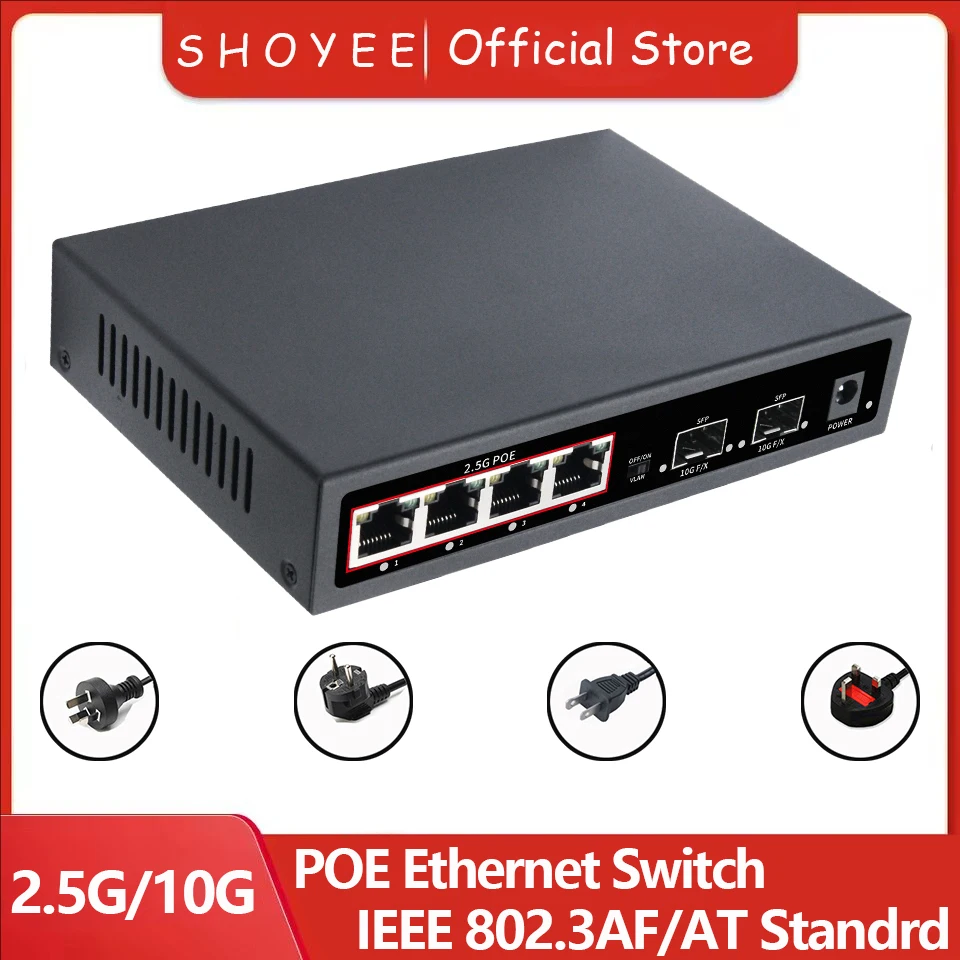 Новый Ethernet-коммутатор POE RJ45 2,5Gbe 10G SFP+ Многофункциональный сетевой коммутатор с функцией Uplink Неуправляемый Plug and Play, для IP-камеры/NVR
Новый Ethernet-коммутатор POE RJ45 2,5Gbe 10G SFP+ Многофункциональный сетевой коммутатор с функцией Uplink Неуправляемый Plug and Play, для IP-камеры/NVR
