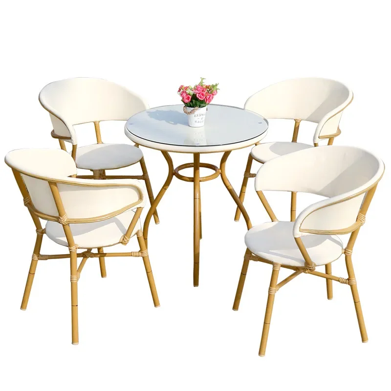 5 chairs Outdoor, commercial street cafe, milk tea shop, leisure, balcony courtyard, rattan table and chair combination
5 chairs Outdoor, commercial street cafe, milk tea shop, leisure, balcony courtyard, rattan table and chair combination