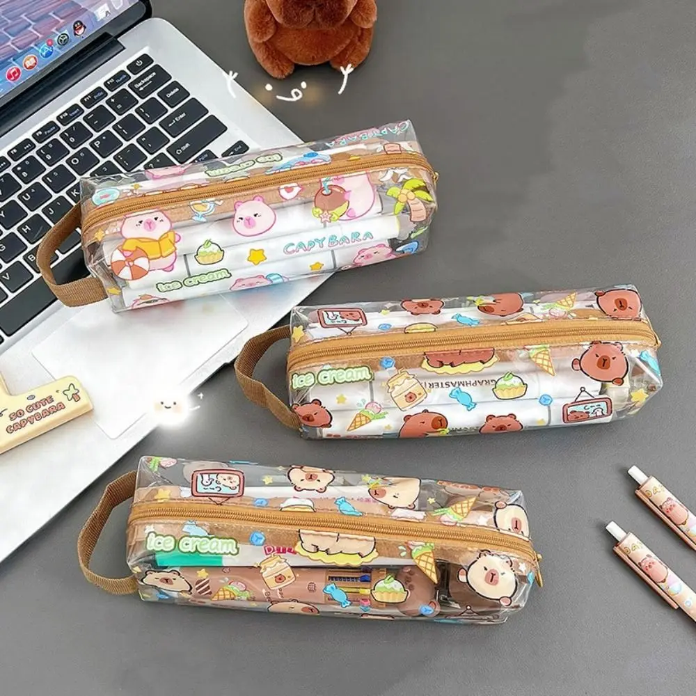 Kawaii Capybara Pen Bag Cute Design Large Capacity Transparent Pencil Case Cartoon Waterproof Stationery Storage Bag
Kawaii Capybara Pen Bag Cute Design Large Capacity Transparent Pencil Case Cartoon Waterproof Stationery Storage Bag