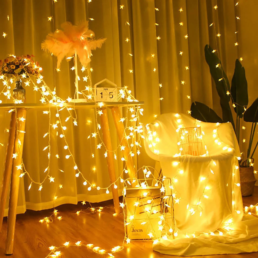 Battery Powered Star Fairy String Lights With 20 Bulbs LED Star String Lights For Christmas Bedroom Party Wedding Garden 3M
Battery Powered Star Fairy String Lights With 20 Bulbs LED Star String Lights For Christmas Bedroom Party Wedding Garden 3M