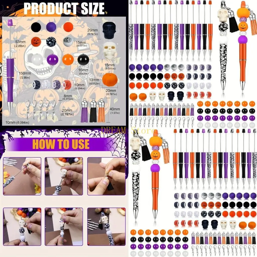 123Pcs Halloween Beadable Ballpoint Pen and Craft Beads for Student Teacher best sale 
123Pcs Halloween Beadable Ballpoint Pen and Craft Beads for Student Teacher best sale