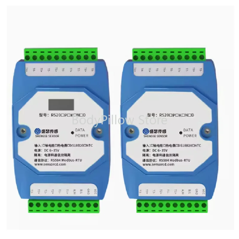 6-channel PT100 platinum resistance temperature acquisition transmitter CAN/RS485 isolated industrial grade Modbus
6-channel PT100 platinum resistance temperature acquisition transmitter CAN/RS485 isolated industrial grade Modbus
