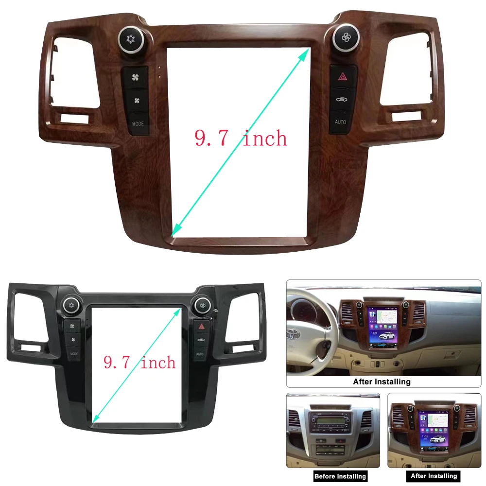 Для 2005-2014 TOYOTA FORTUNER/VIGO/HILUX (9,7 "ВЕРТИЧЕСКИЙ ЭКРАН) Автомобильное радио Fascias Tesla Style Panel Android MP5 Stereo Frame ki
Для 2005-2014 TOYOTA FORTUNER/VIGO/HILUX (9,7 "ВЕРТИЧЕСКИЙ ЭКРАН) Автомобильное радио Fascias Tesla Style Panel Android MP5 Stereo Frame ki