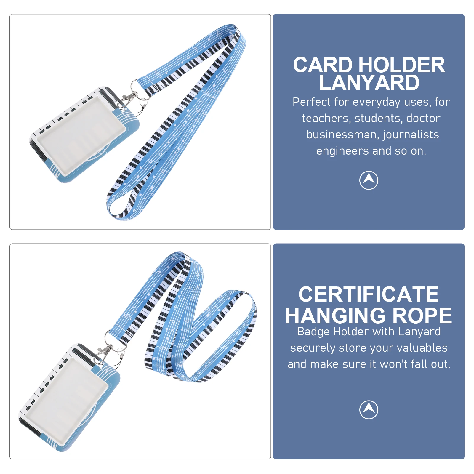 Piano Notes Badge Card Holder Lightweight Small Size Multifunctional Nurse ID Staff Student Cards Sleeve Lanyard
Piano Notes Badge Card Holder Lightweight Small Size Multifunctional Nurse ID Staff Student Cards Sleeve Lanyard