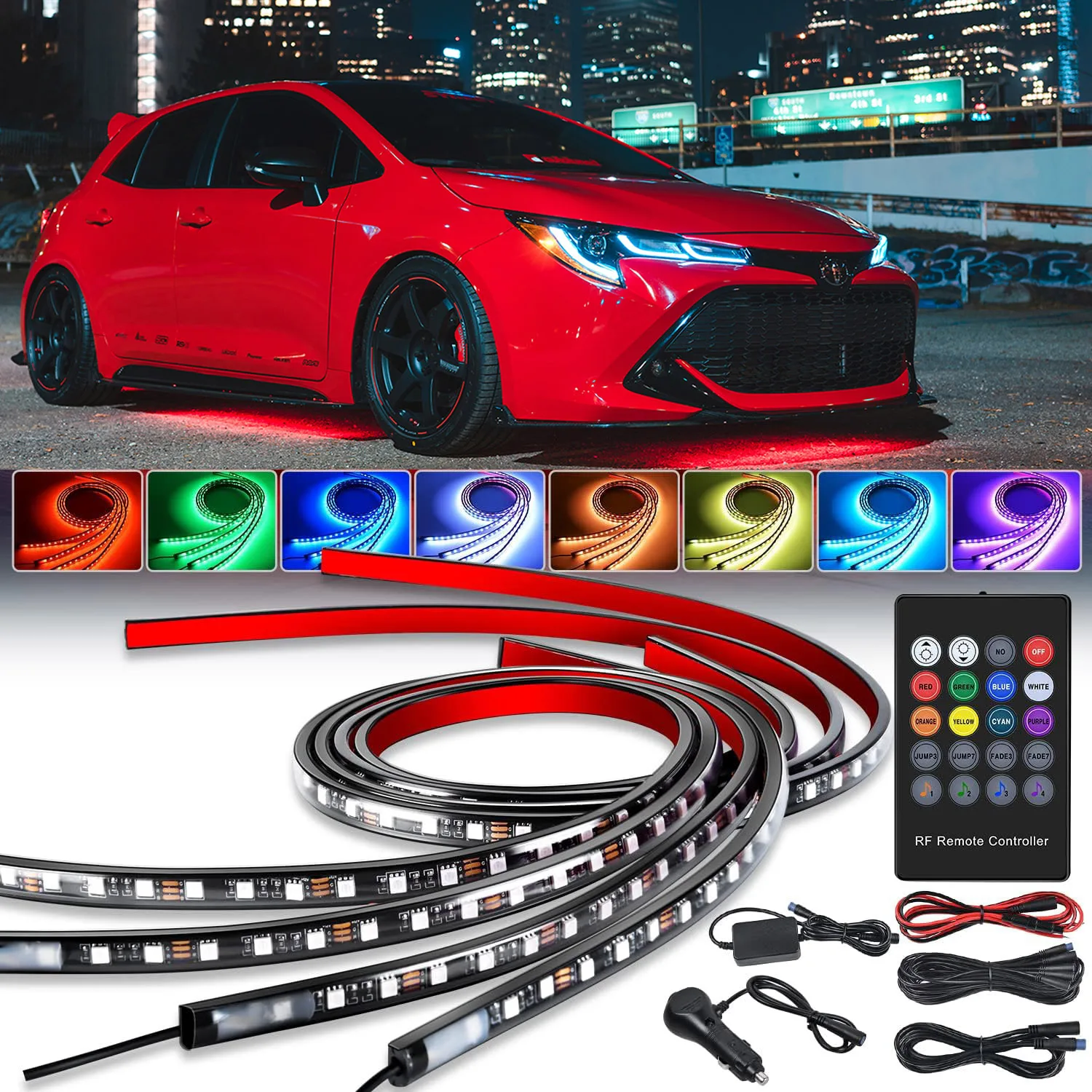 Неоновая фотолампа RGB для подсветки автомобиля с дистанционным управлением/APP управлением, водонепроницаемая подсветка для Toyota GR Corolla Sport GR Yaris
Неоновая фотолампа RGB для подсветки автомобиля с дистанционным управлением/APP управлением, водонепроницаемая подсветка для Toyota GR Corolla Sport GR Yaris