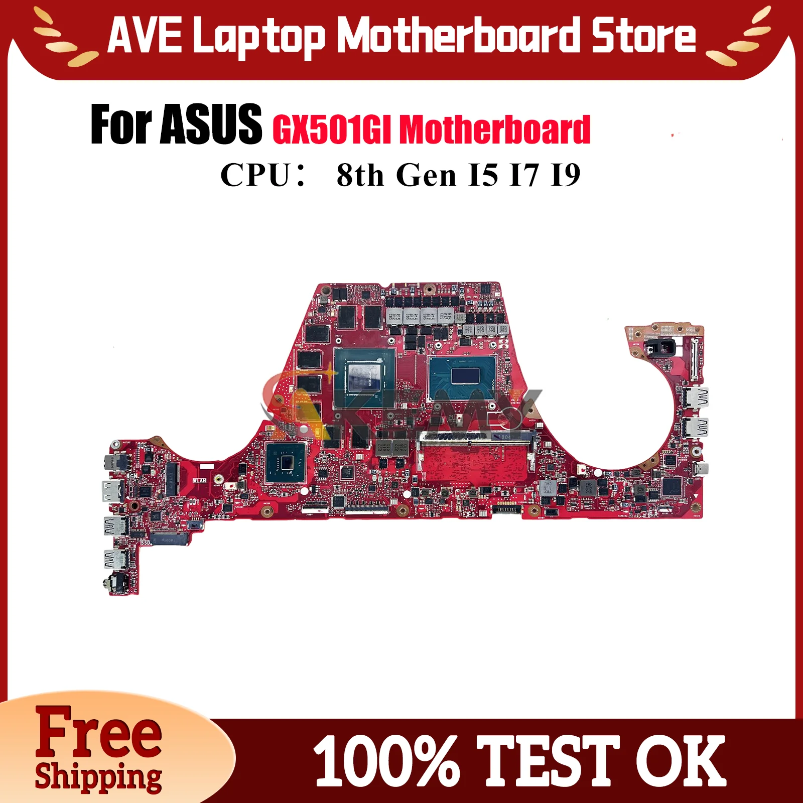 GX501GI Laptop Motherboard For ASUS ROG Zephyrus GX501GI GX501G Notebook Mainboard With I5 I7 I9 CPU 100% tests OK fast shipping
GX501GI Laptop Motherboard For ASUS ROG Zephyrus GX501GI GX501G Notebook Mainboard With I5 I7 I9 CPU 100% tests OK fast shipping