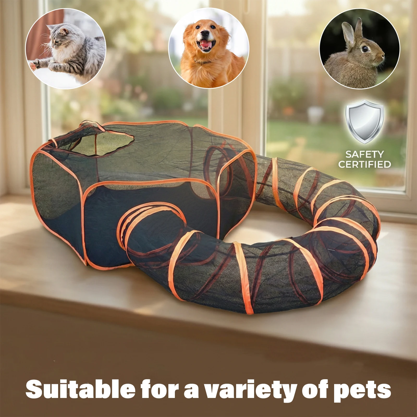 Portable Cat Tunnel Playhouse Mesh Construction with Multiple Cages And Tunnels Storage Bag for Small Animals
Portable Cat Tunnel Playhouse Mesh Construction with Multiple Cages And Tunnels Storage Bag for Small Animals