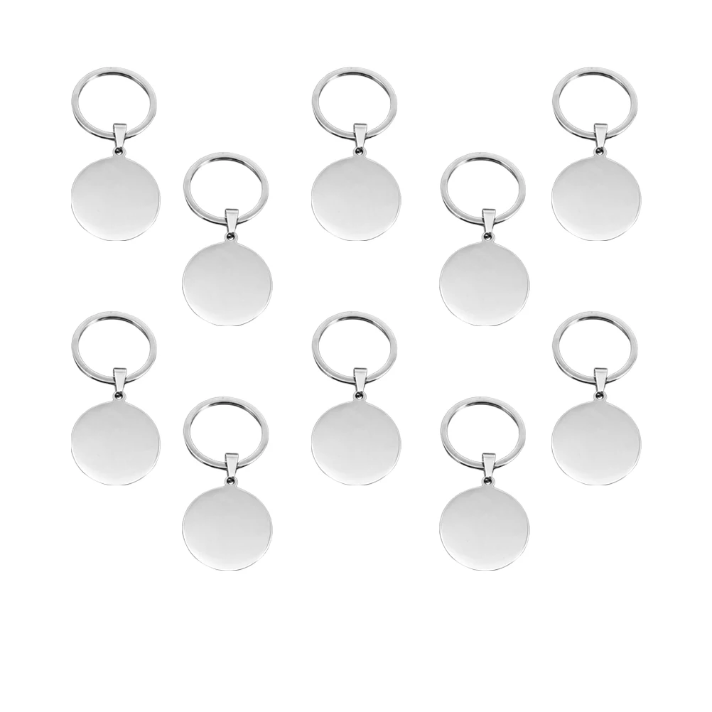 10pcs Metal Keychains Gifts Round Rings Wallet Chains Creative Blank Tag Stainless Steel Keychain Accessories
10pcs Metal Keychains Gifts Round Rings Wallet Chains Creative Blank Tag Stainless Steel Keychain Accessories