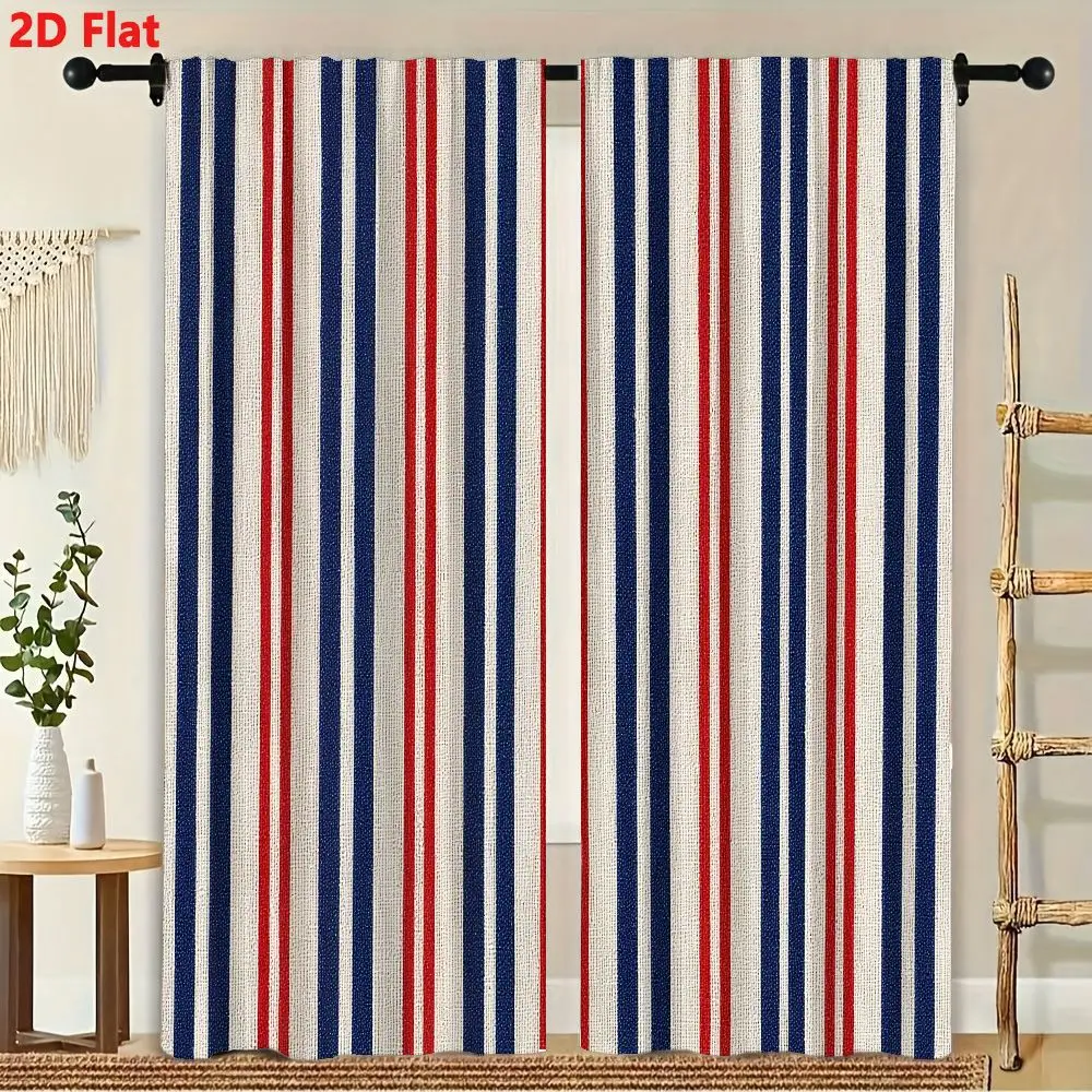 2Pcs CurtainsDark Blue Red And White Vertical Striped Pattern Window Drapes for Bedroom Living Room Decoration Window Treatment.
2Pcs CurtainsDark Blue Red And White Vertical Striped Pattern Window Drapes for Bedroom Living Room Decoration Window Treatment.