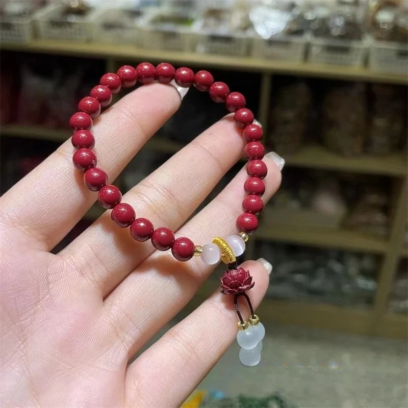 Handmade Cinnabar Jewelry Women's Versatile Bracelet High Content Imperial Cinnabar Lotus Clover ethnic style Bracelet
Handmade Cinnabar Jewelry Women's Versatile Bracelet High Content Imperial Cinnabar Lotus Clover ethnic style Bracelet