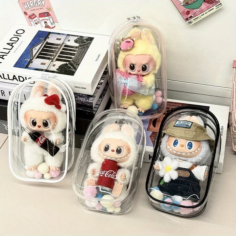 1 Labubu Dust Cover, PVC Transparent Portable Storage Bag for Outdoor Use, Labubu Doll Walking Bag
1 Labubu Dust Cover, PVC Transparent Portable Storage Bag for Outdoor Use, Labubu Doll Walking Bag