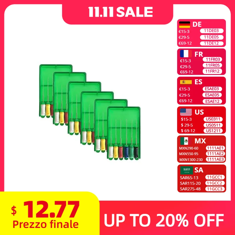 6 коробок стоматологических файлов HEADSTROEM для ручного использования 15-40 # Файл Mallefer H 6. # 8 # 10 # Эндодонтические инструменты для корневых каналов
6 коробок стоматологических файлов HEADSTROEM для ручного использования 15-40 # Файл Mallefer H 6. # 8 # 10 # Эндодонтические инструменты для корневых каналов