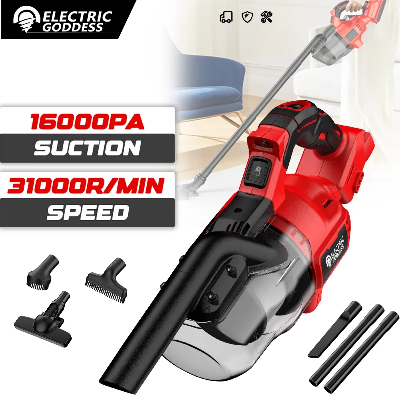 Electric Goddess Wireless Electric Car Vacuum Cleaner Cordless Handheld Home Indoor Cleaning Tools For Milwaukee 20V Battery PIN
Electric Goddess Wireless Electric Car Vacuum Cleaner Cordless Handheld Home Indoor Cleaning Tools For Milwaukee 20V Battery PIN