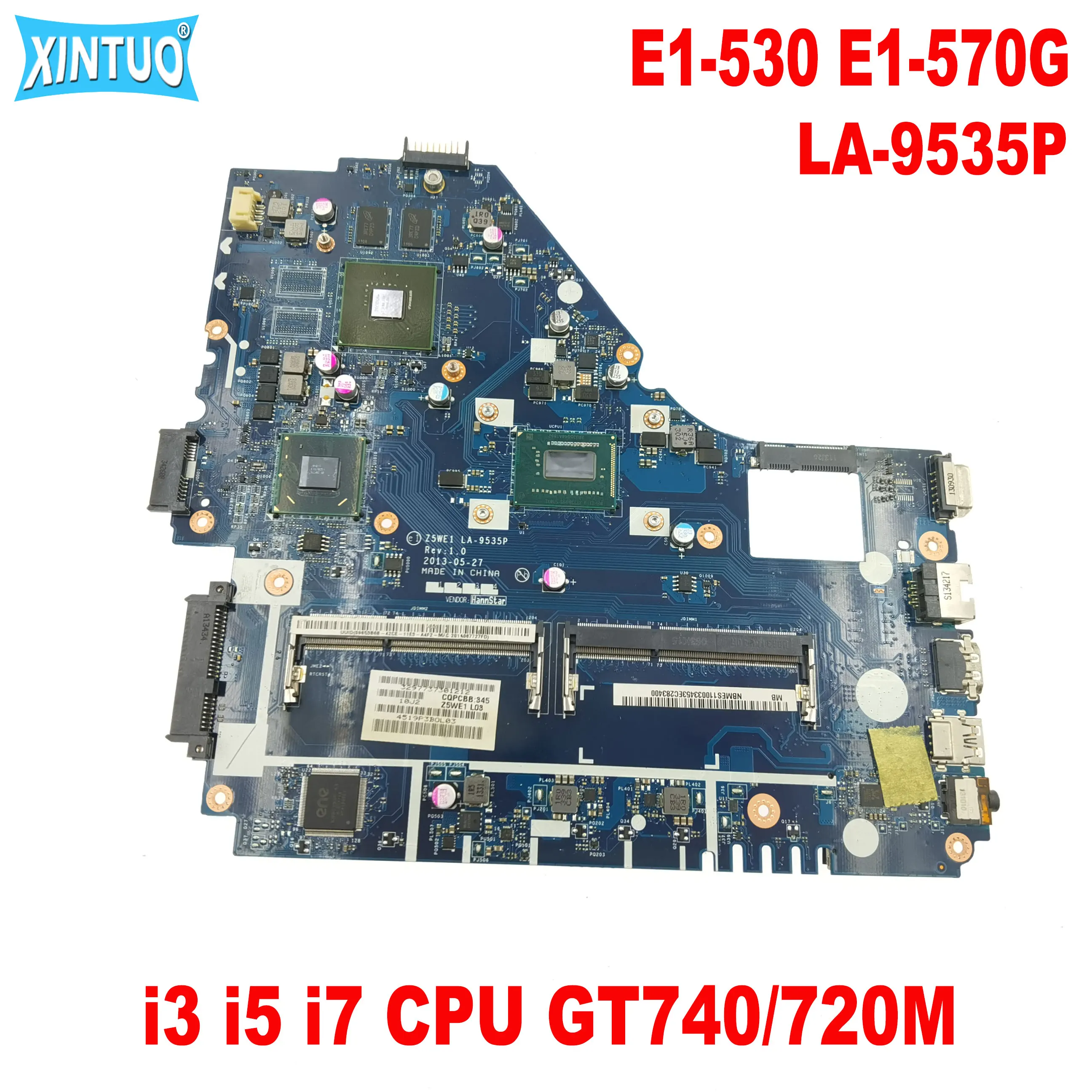 Материнская плата Z5WE1 для Acer Aspire LA-9535P E1-530, материнская плата для ноутбука i3 i5 i7 CPU GT740/720M DDR3 100%, протестирована
Материнская плата Z5WE1 для Acer Aspire LA-9535P E1-530, материнская плата для ноутбука i3 i5 i7 CPU GT740/720M DDR3 100%, протестирована
