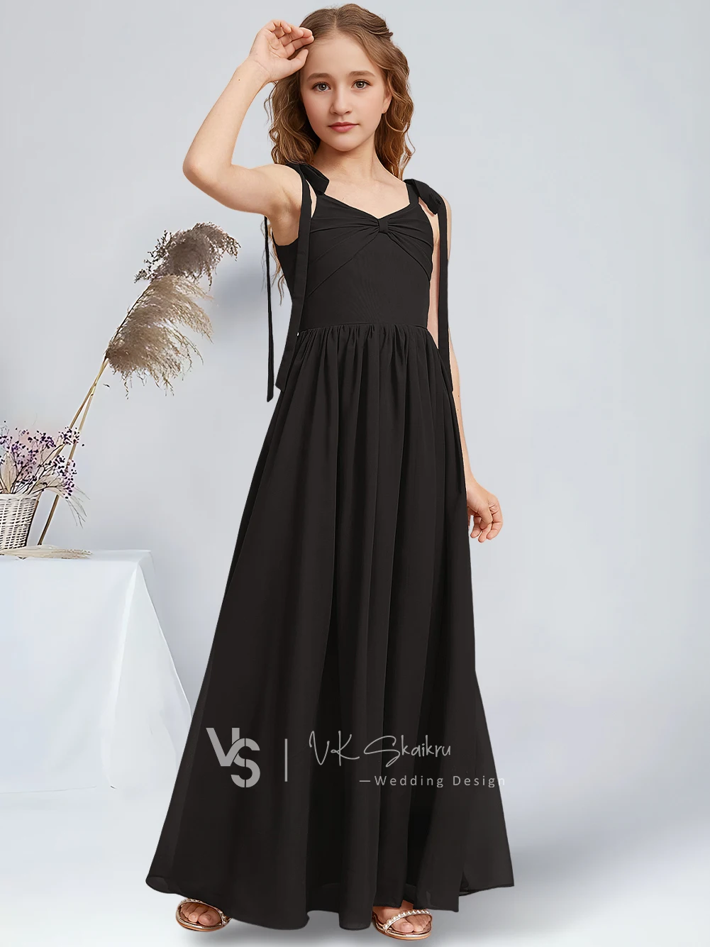 A Elegant A-Line V-Neck Floor-Length Chiffon Junior Bridesmaid Dresses Vermilion Child Flower Girl Dresses Party Wedding Kids
A Elegant A-Line V-Neck Floor-Length Chiffon Junior Bridesmaid Dresses Vermilion Child Flower Girl Dresses Party Wedding Kids