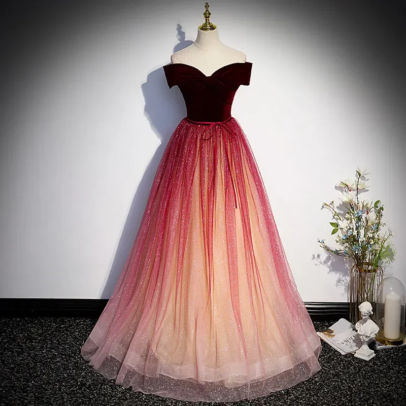 Customized Evening Dress Wine Red Flannel Tulle Off The Shoulder Floor-Length A-Line Lace Up Plus size Woman Party Formal Gowns
Customized Evening Dress Wine Red Flannel Tulle Off The Shoulder Floor-Length A-Line Lace Up Plus size Woman Party Formal Gowns