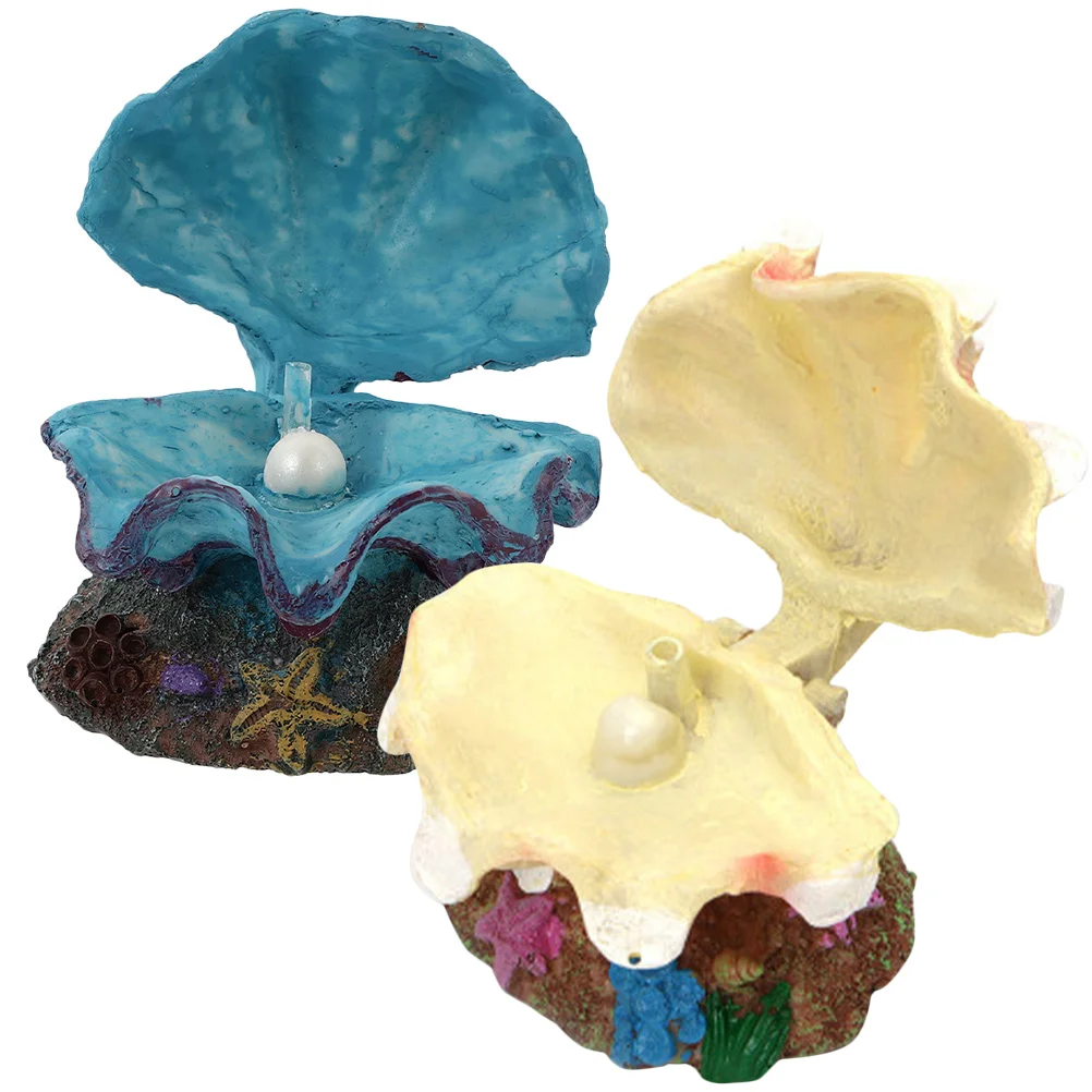 2pcs Fish Tank Bubbler Decorations Resin Pearl Scallop Crafts Aquarium Decors Underwater Realistic naments Non Fading Lifelike
2pcs Fish Tank Bubbler Decorations Resin Pearl Scallop Crafts Aquarium Decors Underwater Realistic naments Non Fading Lifelike