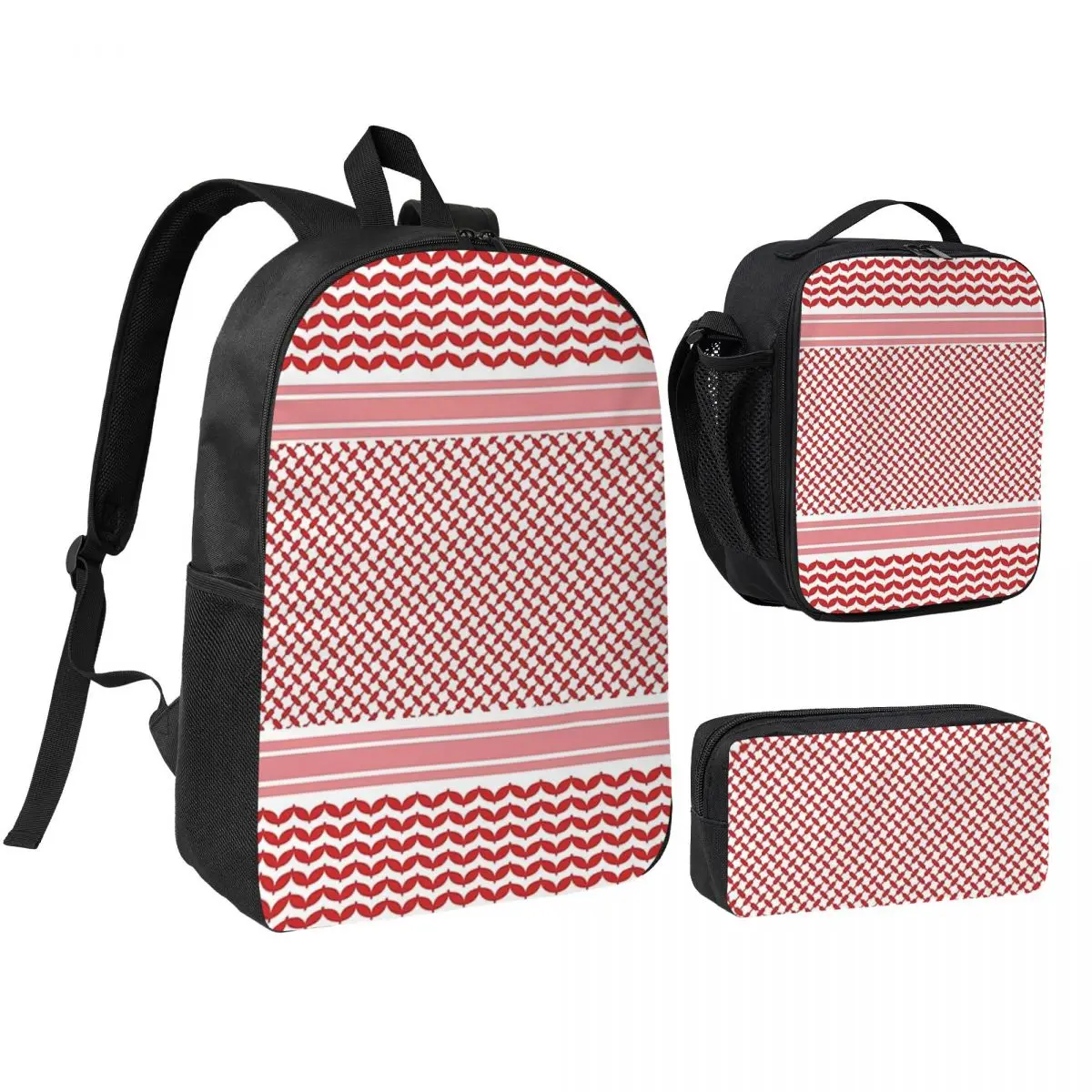 Jordanian Shemagh Design Backpack Boys Girls BookBag School Bag Shoulder Bags 3ps Insulated Lunch Bag Pencil Case
Jordanian Shemagh Design Backpack Boys Girls BookBag School Bag Shoulder Bags 3ps Insulated Lunch Bag Pencil Case