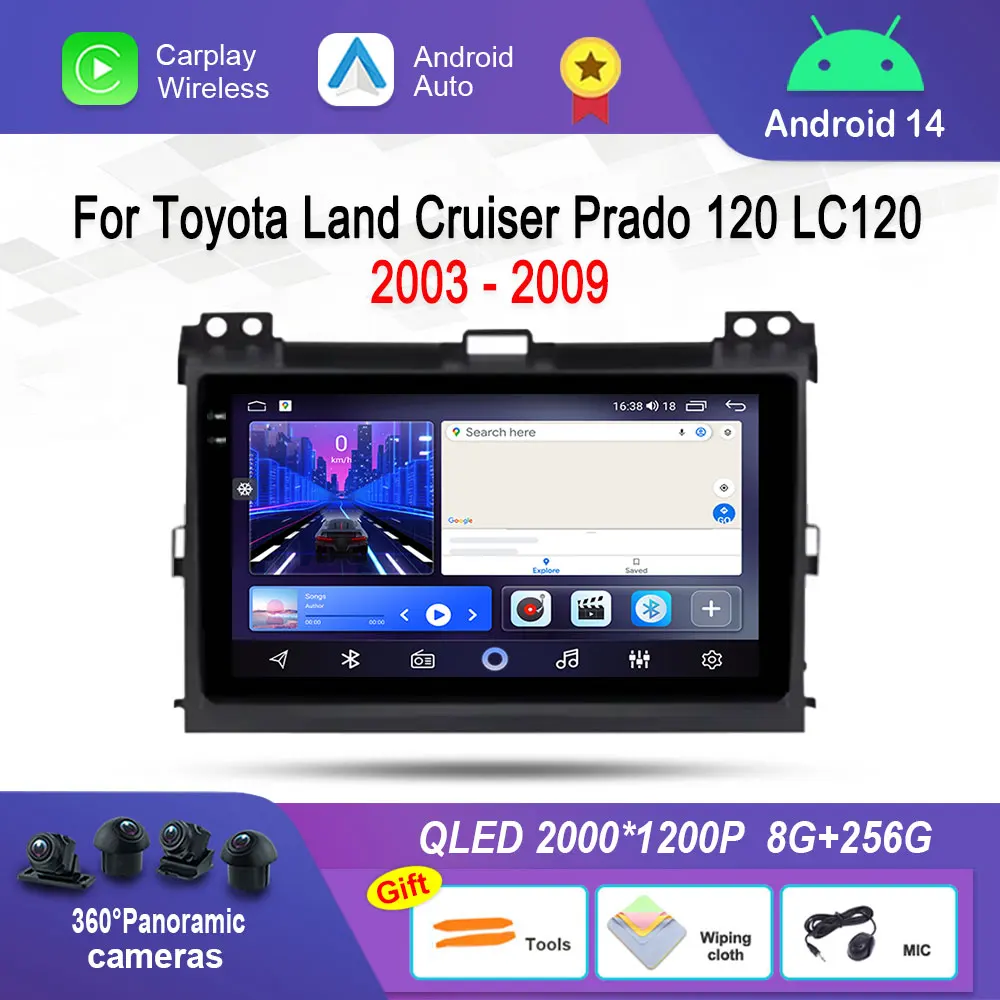 Для Toyota Land Cruiser Prado 120 LC120 2003-2009 Автомобильный радиоприемник Мультимедийный плеер Android 14 BT 4G DSP Стерео Wi-Fi Авто инструменты
Для Toyota Land Cruiser Prado 120 LC120 2003-2009 Автомобильный радиоприемник Мультимедийный плеер Android 14 BT 4G DSP Стерео Wi-Fi Авто инструменты