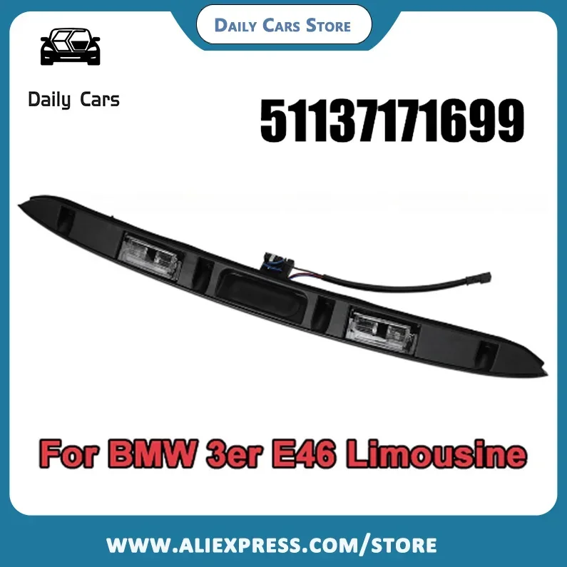 Ручка крышки багажника автомобиля с кнопкой ключа для BMW E46 325i 51137171699 Задняя ручка крышки багажника с кнопкой ключа, подсветка номерного знака
Ручка крышки багажника автомобиля с кнопкой ключа для BMW E46 325i 51137171699 Задняя ручка крышки багажника с кнопкой ключа, подсветка номерного знака