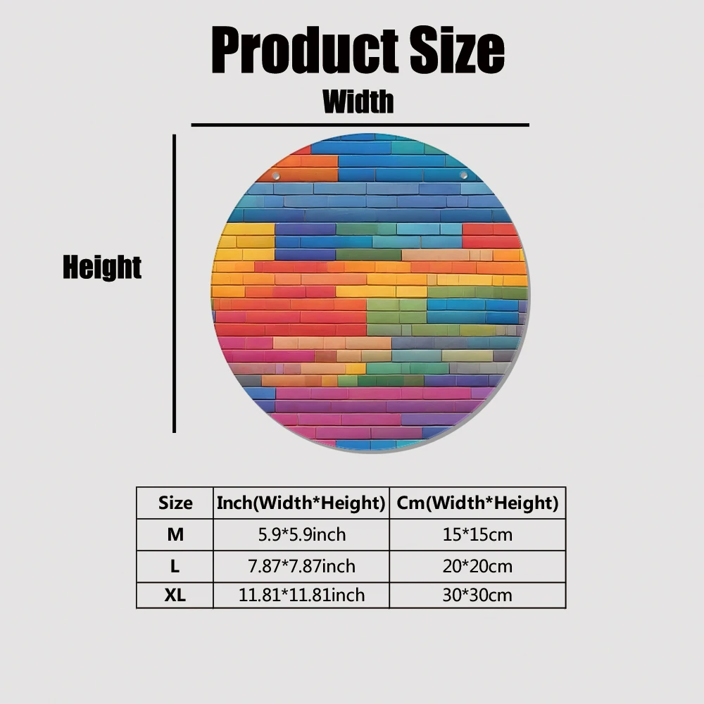 1 pc colored Rainbow Bricks Circular Signboard Suncatcher Acrylic Window Hanging Home Decor Garden Colorful Peacock Gifts
1 pc colored Rainbow Bricks Circular Signboard Suncatcher Acrylic Window Hanging Home Decor Garden Colorful Peacock Gifts