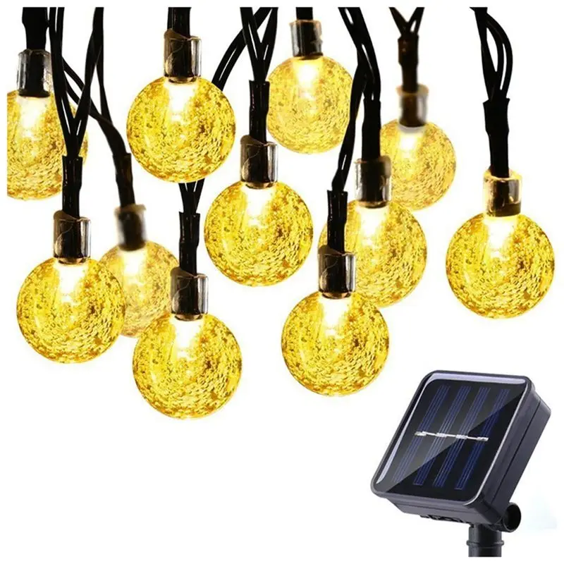 AT51-1Set 8 Modes Solar Light Bulbs Crystal Ball 5M LED String Lights Black&White For Christmas Party Outdoor Decoration
AT51-1Set 8 Modes Solar Light Bulbs Crystal Ball 5M LED String Lights Black&White For Christmas Party Outdoor Decoration