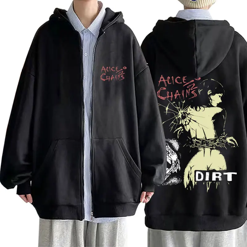 90s Rock Band Alice in Chains Dirt Zipper Hoodie Men Women Gothic Punk Oversized Zip Up Jacket Male Fashion Vintage Hoodies Coat
90s Rock Band Alice in Chains Dirt Zipper Hoodie Men Women Gothic Punk Oversized Zip Up Jacket Male Fashion Vintage Hoodies Coat