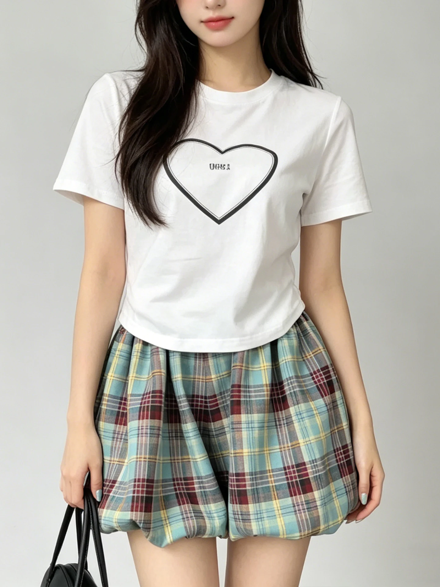 Sweet Cute Style Plaid Puffy Half Skirt Women's Summer High Waist Elastic Waist Casual Short Skirt Design Sensation
Sweet Cute Style Plaid Puffy Half Skirt Women's Summer High Waist Elastic Waist Casual Short Skirt Design Sensation