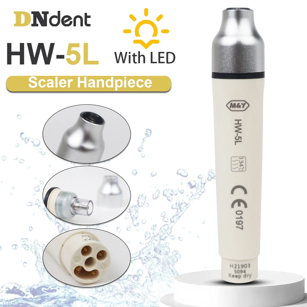 Dental Ultrasonic Scalers HW-5L Handpiece with LED Light Mini Metal Head Scaling Tips D entistry Tool
Dental Ultrasonic Scalers HW-5L Handpiece with LED Light Mini Metal Head Scaling Tips D entistry Tool