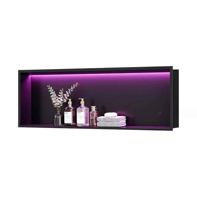 Newly Developed FCC Certified 304 Stainless Steel Shower Niche Wall Niche Recessed with RGB Lights
Newly Developed FCC Certified 304 Stainless Steel Shower Niche Wall Niche Recessed with RGB Lights