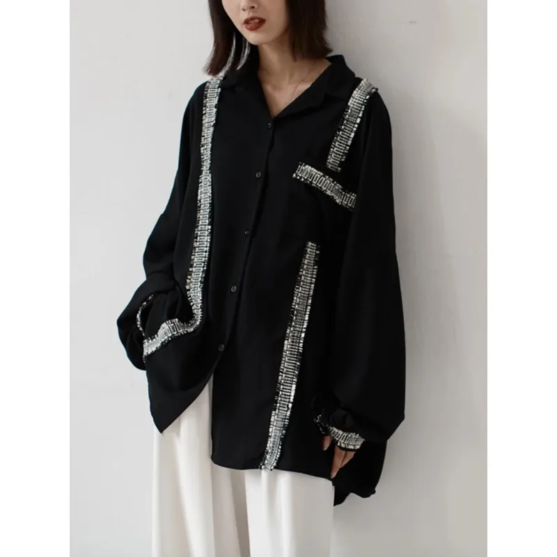 SuperAen Chiffon Blouse Women's Spring Summer Retro Style Irregular Loose Long-sleeved Fashion Button Up Shirt
SuperAen Chiffon Blouse Women's Spring Summer Retro Style Irregular Loose Long-sleeved Fashion Button Up Shirt