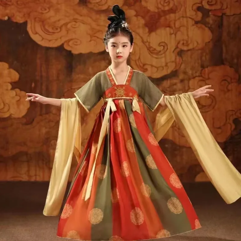 KIDS Original Hanfu Suit Dunhuang Dress Goddess Ancient Exotic Embroidery Flying Dunhuang Style Retro Han Chinese Clothing
KIDS Original Hanfu Suit Dunhuang Dress Goddess Ancient Exotic Embroidery Flying Dunhuang Style Retro Han Chinese Clothing