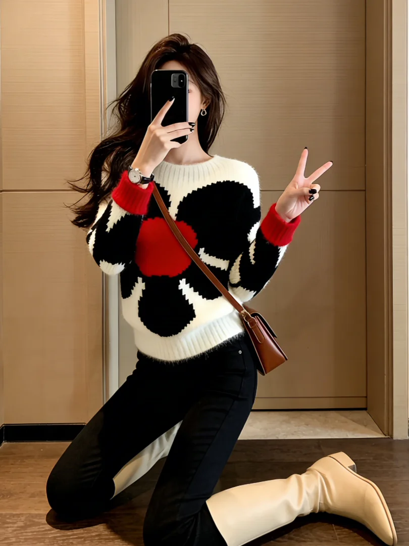 Chic Unique ort Knitted Sweater Korean Sle Beautiful Inner Wear Faionable Top Quali Winter Clothing Ele Sensation
Chic Unique ort Knitted Sweater Korean Sle Beautiful Inner Wear Faionable Top Quali Winter Clothing Ele Sensation