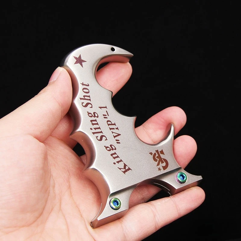 New Outdoor Camping Stainless Steel Crooked Handle Flat Leather Slingshot with High Precision and Powerful Bow
New Outdoor Camping Stainless Steel Crooked Handle Flat Leather Slingshot with High Precision and Powerful Bow