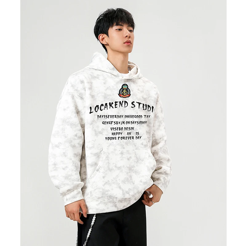 【Mirrordust】 Тяжелая замшевая толстовка с капюшоном American Street Tie-Dye с буквенным принтом, пуловер High Street для мужчин и женщин
【Mirrordust】 Тяжелая замшевая толстовка с капюшоном American Street Tie-Dye с буквенным принтом, пуловер High Street для мужчин и женщин