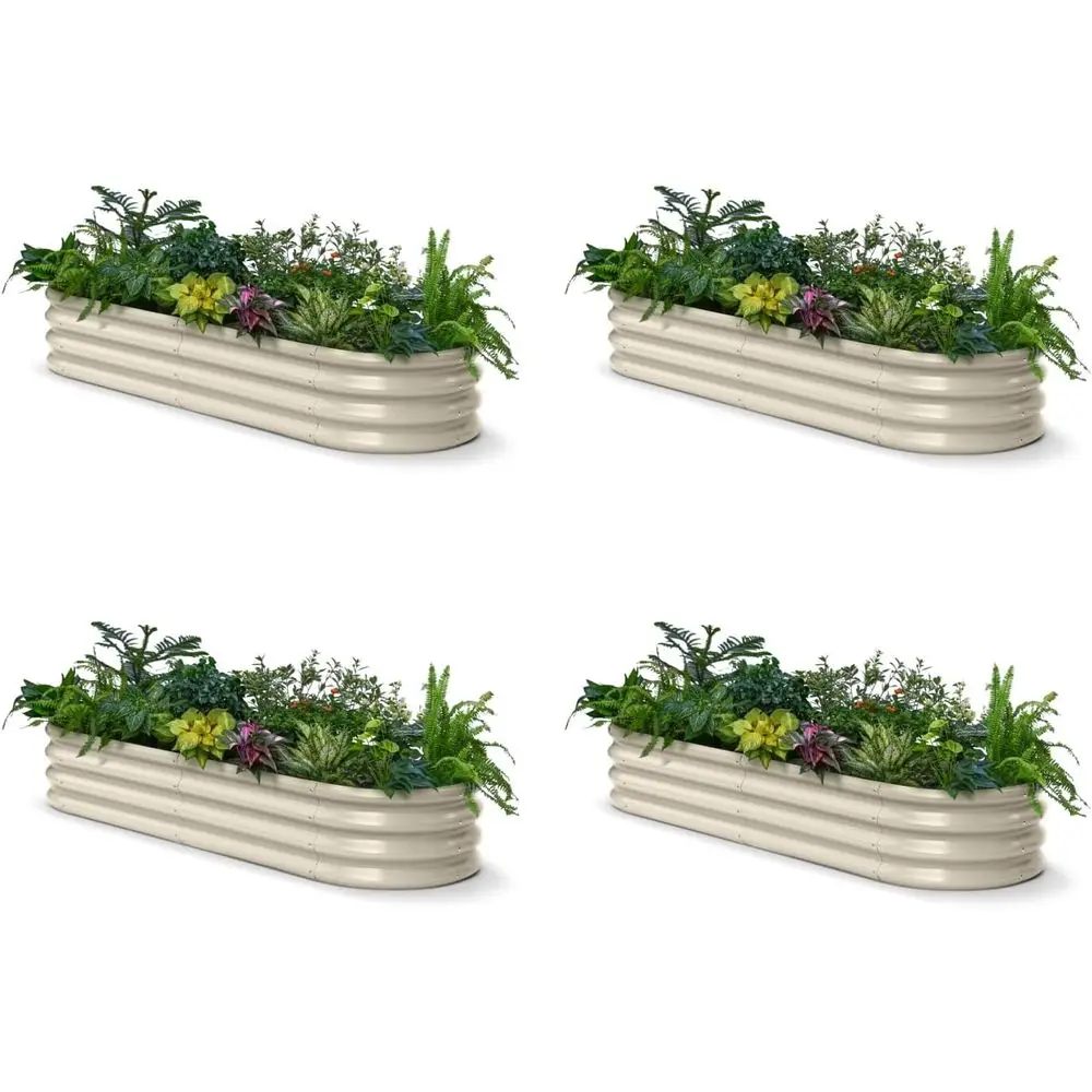 4-Pack Galvanized Raised Garden Beds - 12 Tall Metal Planters for Outdoor Plants, Vegetables, and Herbs, Suitable for Balconies
4-Pack Galvanized Raised Garden Beds - 12 Tall Metal Planters for Outdoor Plants, Vegetables, and Herbs, Suitable for Balconies