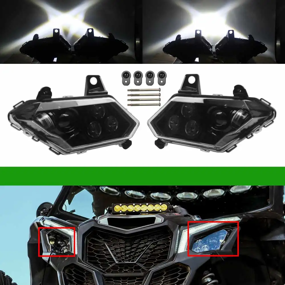 High Quality 12 Volts Led Head Light For Can Am Maverick X3 Xds Xrs Max Turbo R 2017-2023 Abs Plastic Clear Lens Black Housing
High Quality 12 Volts Led Head Light For Can Am Maverick X3 Xds Xrs Max Turbo R 2017-2023 Abs Plastic Clear Lens Black Housing