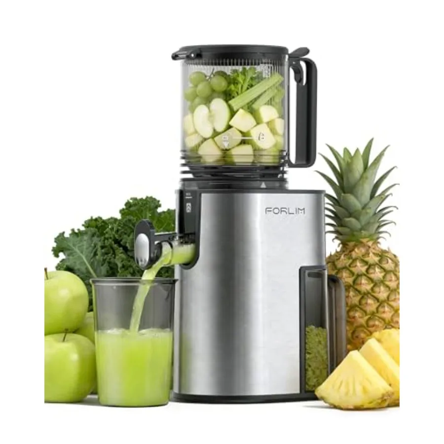 Cold Press Juicer for Daily Home Use, Stainless Steel Body, Black, 5.2 Large Feed Chute Fits Whole Fruits, Slow Masticating, Hi
Cold Press Juicer for Daily Home Use, Stainless Steel Body, Black, 5.2 Large Feed Chute Fits Whole Fruits, Slow Masticating, Hi