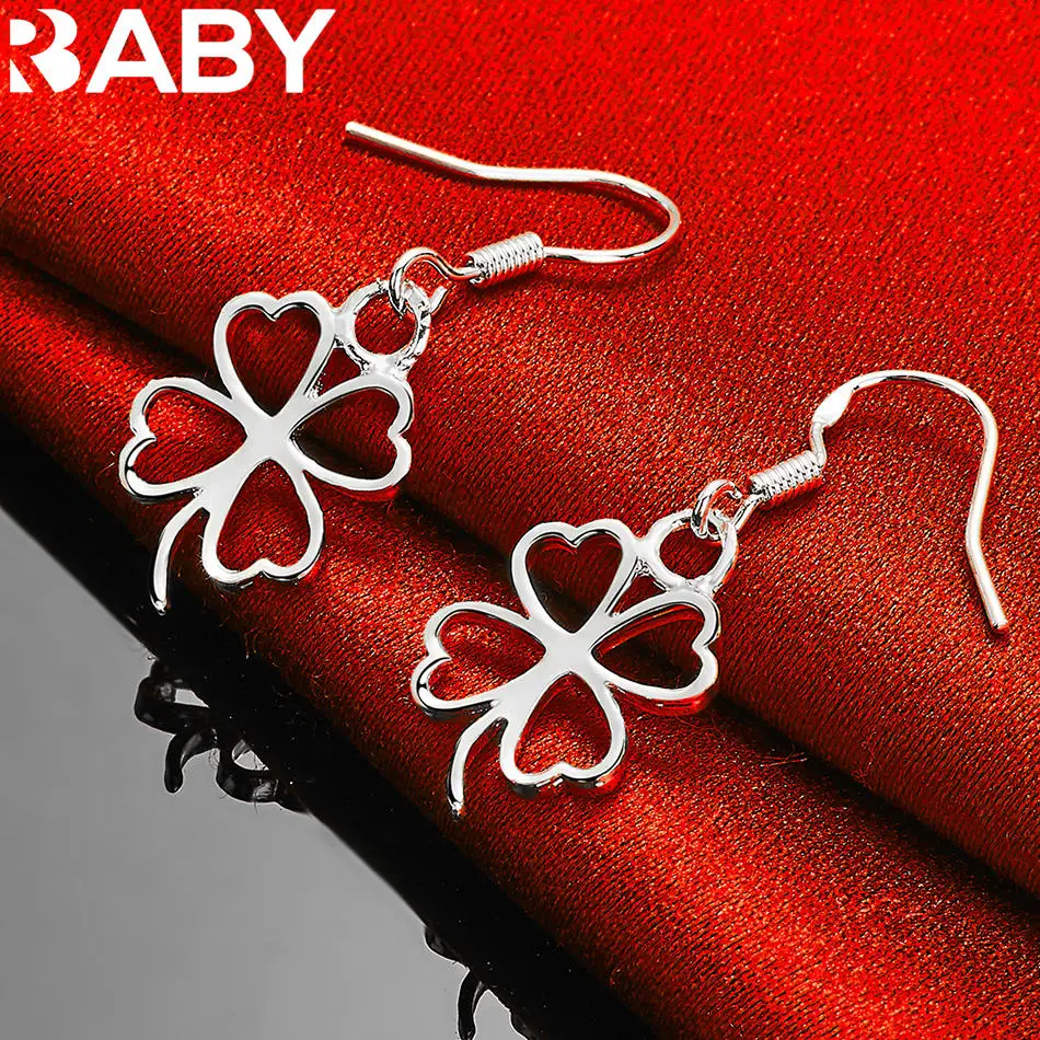 URBABY 925 Sterling Silver Four Leaf Clover Drop Earrings For Women Jewelry Fashion Elegant Party Engagement Accessories
URBABY 925 Sterling Silver Four Leaf Clover Drop Earrings For Women Jewelry Fashion Elegant Party Engagement Accessories