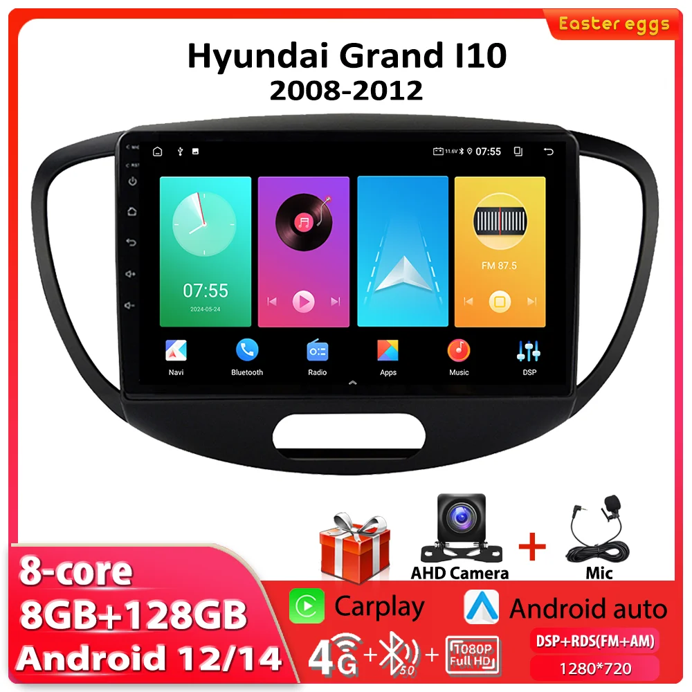 Multimedia Player For Hyundai Grand I10 2008-2012 GPS Navigation Carplay WIFI 4G Android 12 Auto Stereo Touch Radio Autoradio
Multimedia Player For Hyundai Grand I10 2008-2012 GPS Navigation Carplay WIFI 4G Android 12 Auto Stereo Touch Radio Autoradio