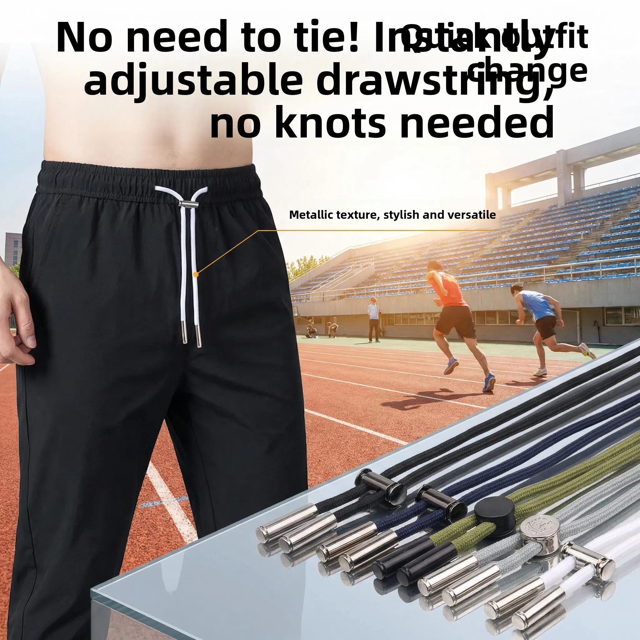 Adjustable Drawstring Sport Pants Waist Belt Rope Casual Loose Fit No-Tie Fastening DIY Sewing Fabric Accessories Rope
Adjustable Drawstring Sport Pants Waist Belt Rope Casual Loose Fit No-Tie Fastening DIY Sewing Fabric Accessories Rope