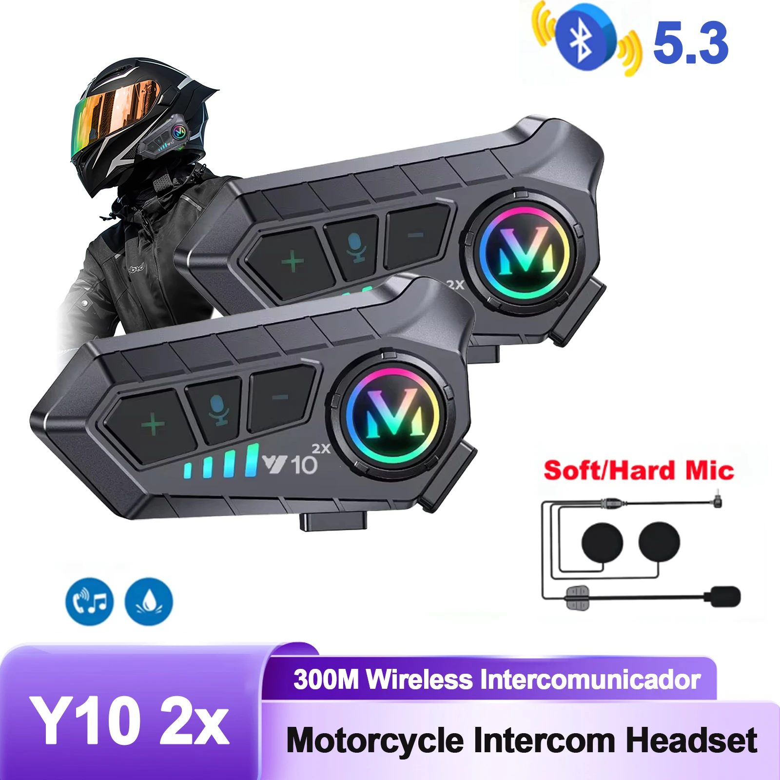 KEBIDUMEI Motorcycle Helmet Headset 300m Intercom Stereo Voice Control Waterproof Noise Reduction Bluetooth Speaker Earphone
KEBIDUMEI Motorcycle Helmet Headset 300m Intercom Stereo Voice Control Waterproof Noise Reduction Bluetooth Speaker Earphone