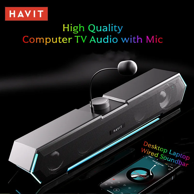 Домашний кинотеатр Bluetooth-динамик Высокое качество Компьютерный ТВ Аудио HIFI Стерео Домашний настольный ноутбук Проводная звуковая панель с микрофоном RGB-подсветкой
Домашний кинотеатр Bluetooth-динамик Высокое качество Компьютерный ТВ Аудио HIFI Стерео Домашний настольный ноутбук Проводная звуковая панель с микрофоном RGB-подсветкой