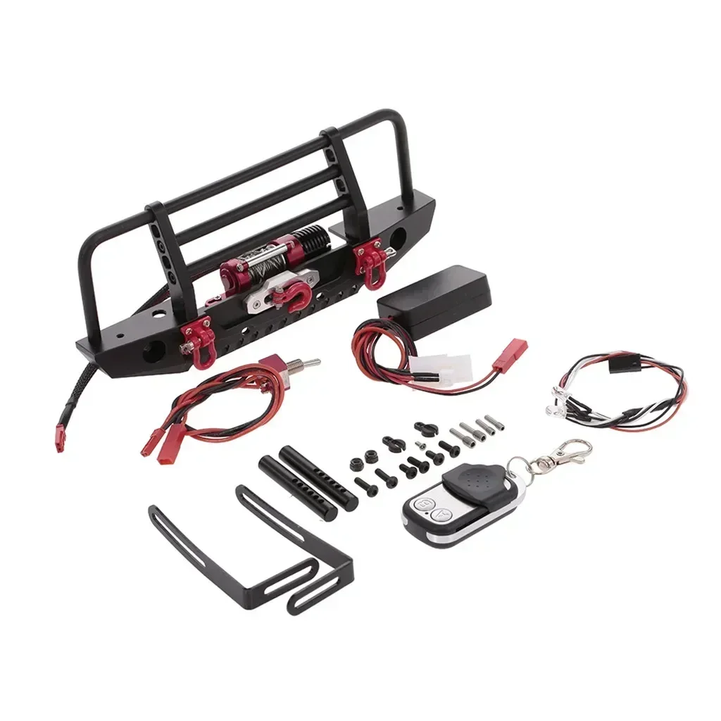 Bumper Metal with Winch 2 LED Light Remote Controller Receiver for TRX-4 TRX4 Trxs Axial SCX10 RC Crawler Car Parts
Bumper Metal with Winch 2 LED Light Remote Controller Receiver for TRX-4 TRX4 Trxs Axial SCX10 RC Crawler Car Parts